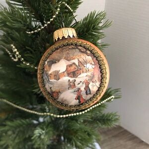 Vtg Masters on Silk Krebs Ornament